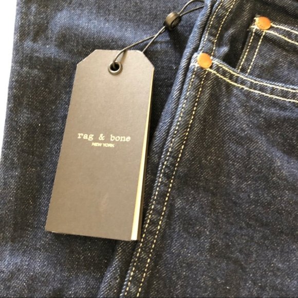 NEW Rag & Bone High Rise Dark Wash Derby Jeans - Picture 6 of 7